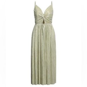 NWOT Sabina Musayev Light Gold Maxi Dress